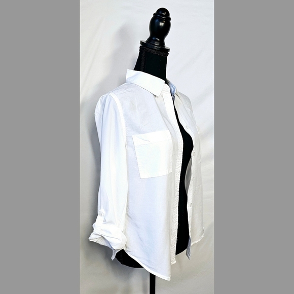 S White Button Down Blouse - Picture 3 of 4